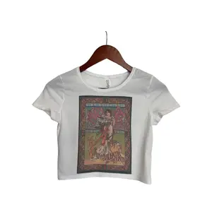 Janis Joplin Band Tee Vintage Retro Crop Top, Short Sleeve Crop Top, Crop Top for Women, Boho Hippie Clothing, 90s Fashion, Streetwear