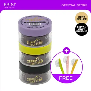EBIN 24hr Edge Control Trio with FREE Edge Brush | Sleek, Hydrating, Long-Lasting