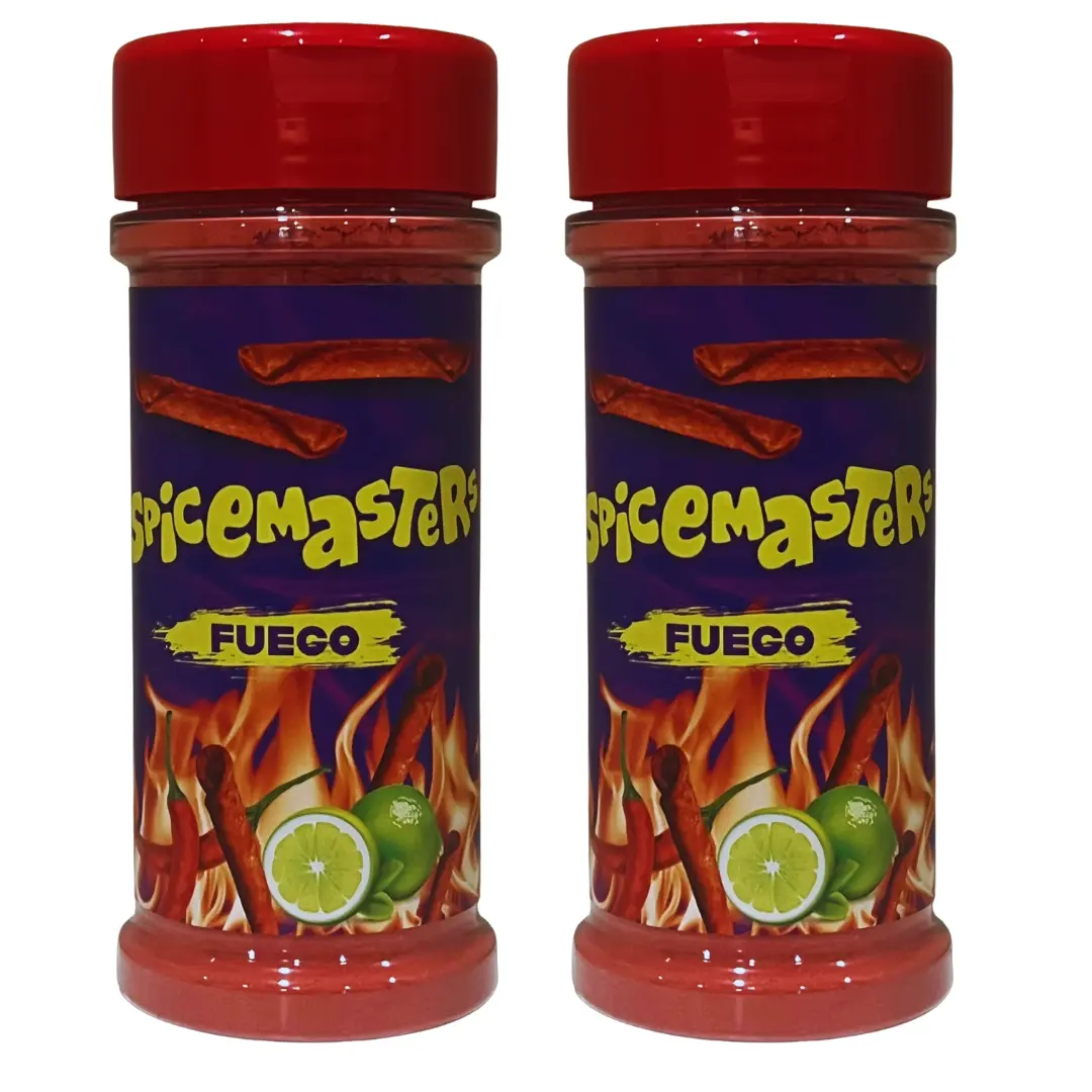 2 PACK - SpiceMasters Spicy Powder snack Chili Keychain & fuego Hot Seasoning Chile Dried Chiltepin Peppers Cayenne Pepper Liquid
