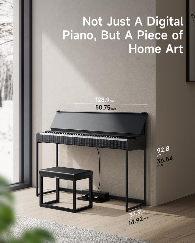 Donner OURA S300 Home Digital Piano with 88-key Graded Hammer Standard Keyboard
