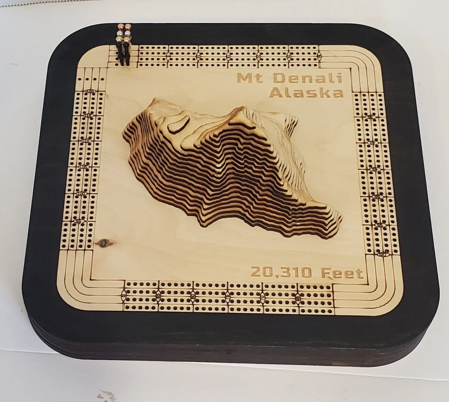 Mount Denali Cribbage Board