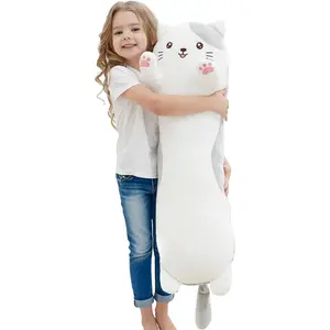 Dalmao 36" Cat Stuffed Animal, Soft Long Pillow Cute Cartoon Kitten Plush Body Pillow, Giant Large Big Jumbo Cat Plushies Toy Gift for Kids, Girls, Birthdays