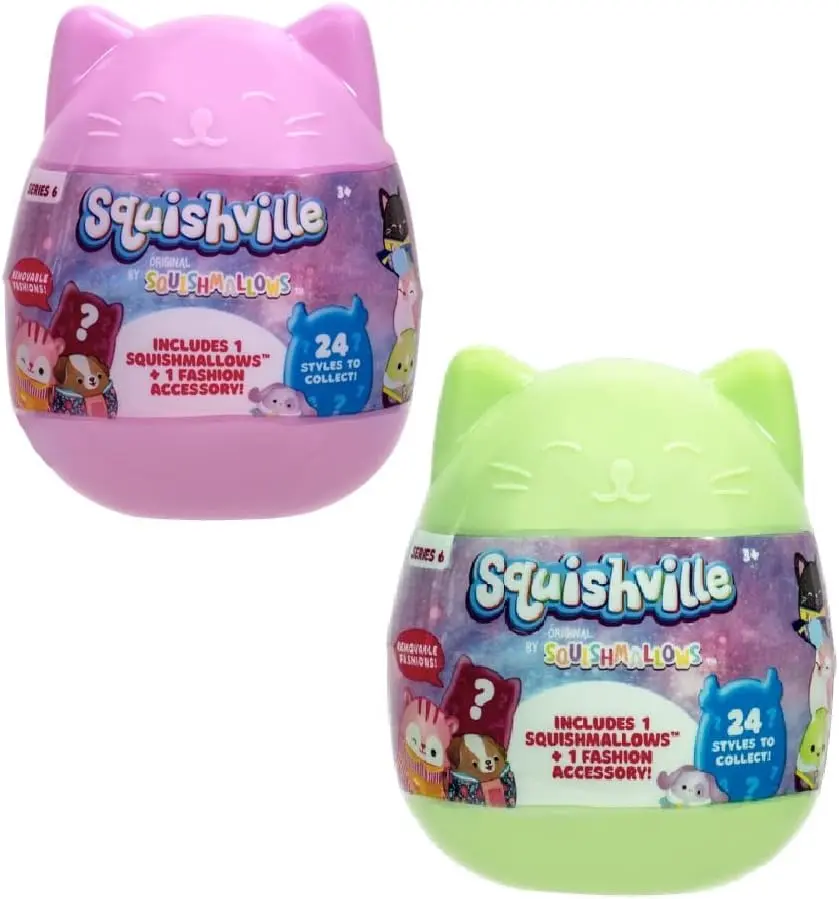 Squishmallows Squishville Series 3 Assorted 2-Pack Collectible Mini Plushies with Accessories - Softness, Compact Toy for Ages 3+, Perfect Easter Gift, Ideal for Collecting & Adventure Creation