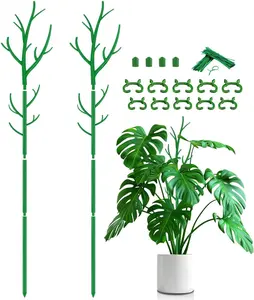 Support Stakes,Adjustable Height Branch Shape  rods for Small &Medium Monstera 2 3 4 Fee Tall Support Sticks for Climbing ,Garden Accessories,Alternative to Moss Poles,2 Sets 51"