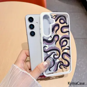Phone Case - Mysterious Purple Tentacles Swirling in Deep Ocean Fantasy Magnetic Bare-Hand Feel Drop-Proof And Scratch-Resistant Protective Case for Samsung Galaxy S22 S23Fe S24 S25 Plus Ultra an Excellent Gift Ch