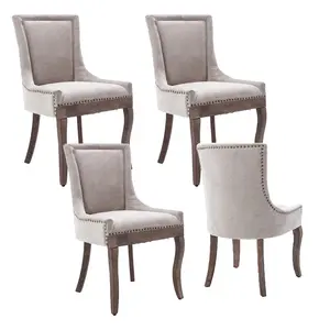 Fabric Upholstered Dining Chairs  Set of 2/4/6, Tall Back Side Chair, Modern Upholstered High-Fabric Upholstered Dinning Chairs,Solid Wood Legs,For Kitchen and Dining Room dinning chair