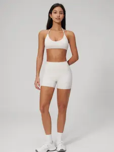 Women's Sportswear Set, Bra + Shorts, Fleece Comfortable Breathable Yoga, Elastic Casual Running Quick-Dry Fitness Training Gear
