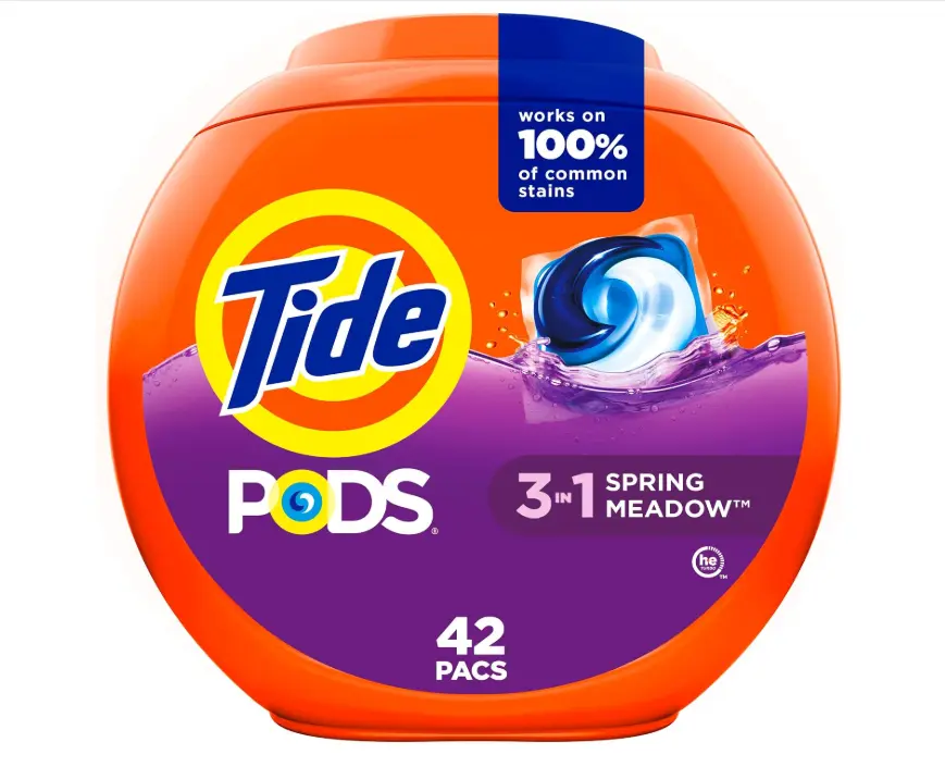 Baby & Maternity Laundry Detergent Pods, Tide PODS Spring Meadow Scent, 42-Count Baby Care Soap Pacs