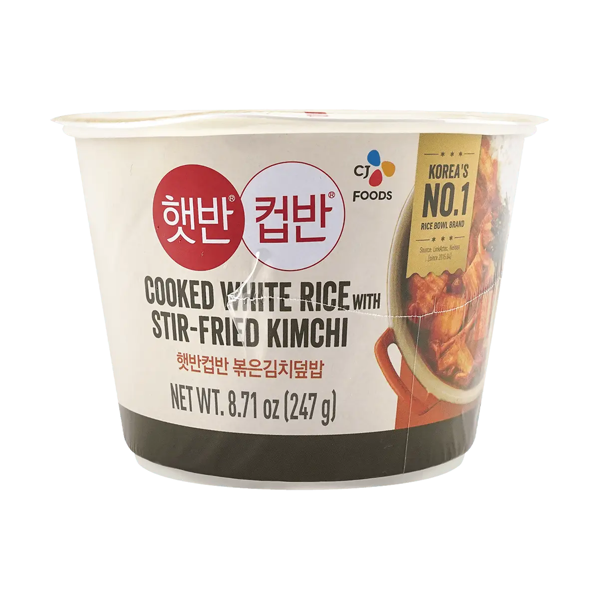 CHE IL JEDANG Korean Kimchi Fried Rice Bowl 247g - Instant Microwaveable Meal, Ready-to-Eat Bibimbap Style