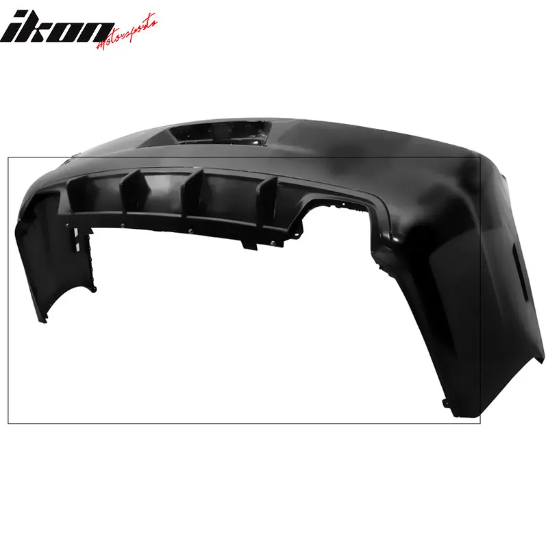Rear Bumper Diffuser for Dodge Charger 2011-2014 4 Fin Unpainted Black PU
