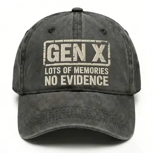 [Vintage Mindset] Gen X Lots Of Memories Cap – No Evidence Vintage Hat, Generation X Cap, Gen X Cap Gift For Dad, Gift For Mom