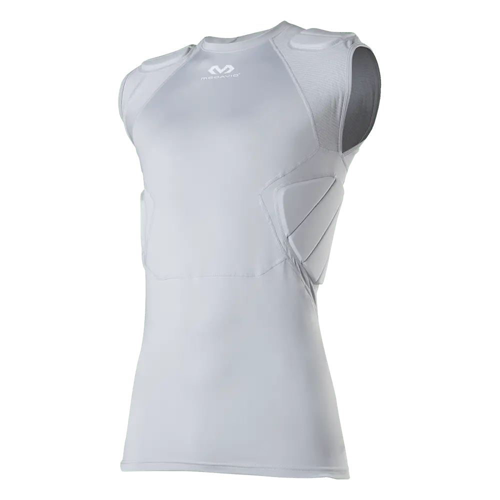 McDavid Rival Integrated Shirt/5-Pad - Football & Lacrosse Compression Top with 5-Pad Protection & 6-Thread Flat-Lock Technology