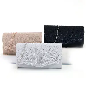 Slunza Rhinestone Glitter Clutch | Wedding & Party Must-Have 2-Way Crossbody Evening Bag