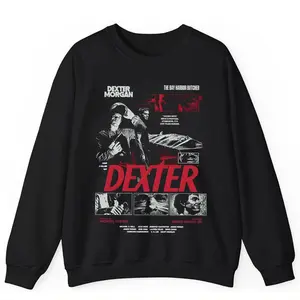 Dexter Morgan TV Show Sweatshirt, Bay Harbor Butcher Shirt, Retro TV Show Graphic Tee, TV Series T-Shirt, Dexter Fans Gift, TV Series Halloween Gift, Gift for Men, Gift for Women, Crew Neck T-shirt, Trending T-shirt