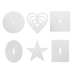 Metal Cutting Dies Set for Paper Card Making Scrapbook DIY Crafts Decorations, Hole Punch Border Frame Series Metal Molds