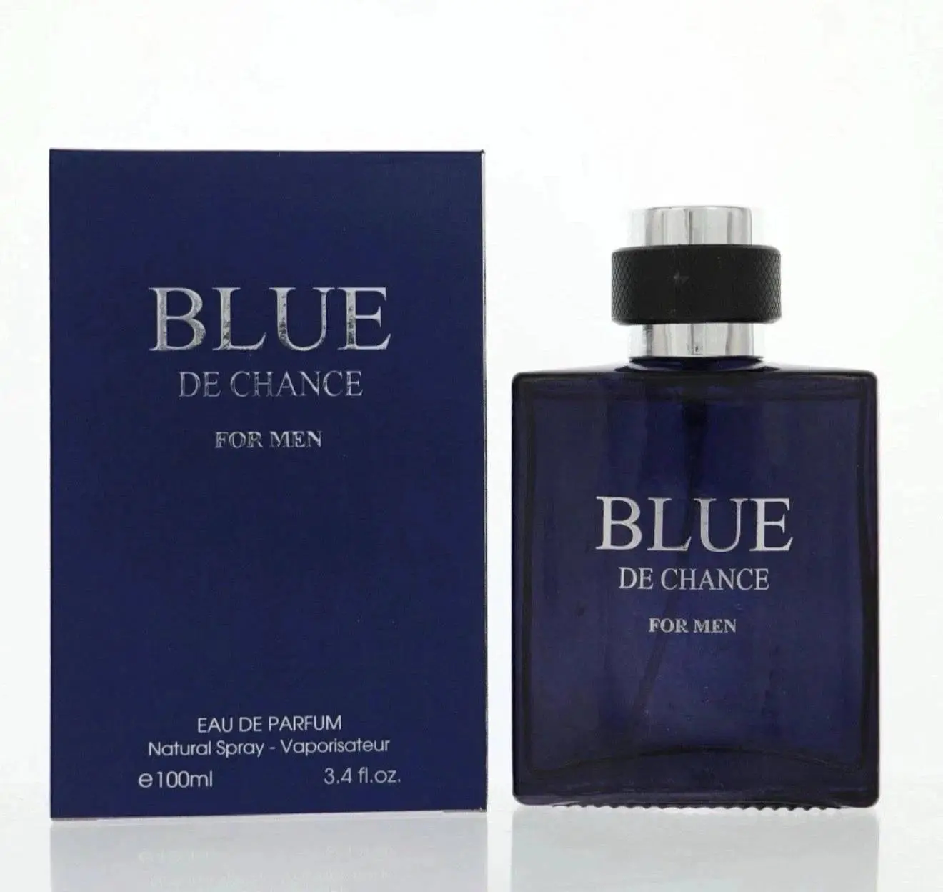 Blue De Chance Eau de Parfum for Men, 100ml (3.4 fl.oz) Long Lasting Fragrance - Citrus, Cedarwood & Amber Perfume for Daily Wear, Jasmine, Men's Cologne, Mens Gifts, Father's Day Gifts, Ginger, Lemon, Spicy, Grapefruit, Minty Fresh, Woody Sandalwood, Fra