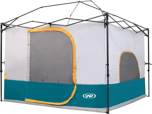 UNP Camping Cube - Inner Tent for 10' x 10' Pop Up Canopy, Easy Setup, Fully Vented Roof, Enclosed Canopy Space, Ocean Blue (Frame NOT Included)