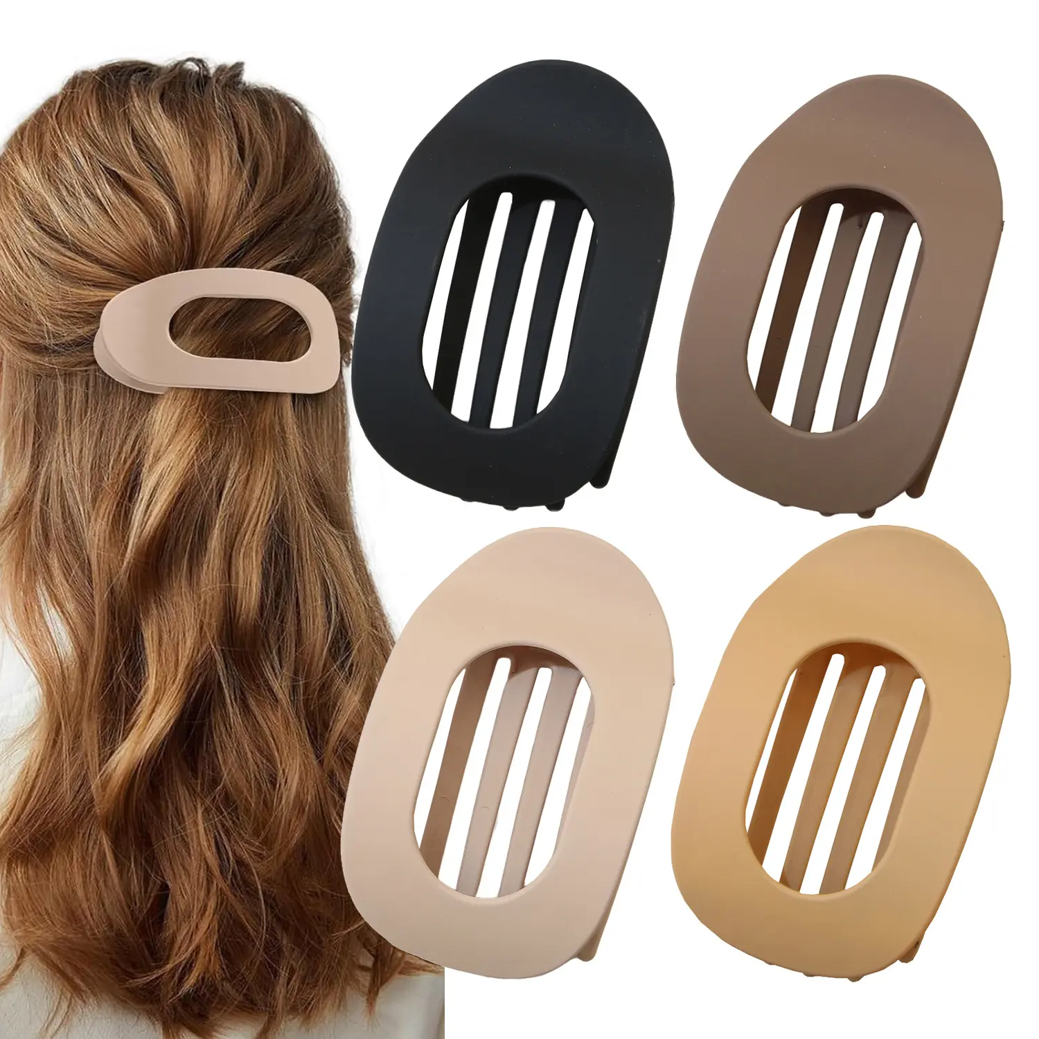 4 piece set E (oval hair clip)