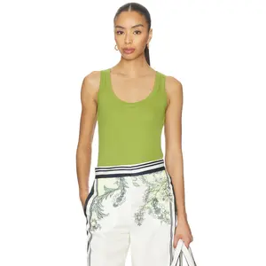 Veronica Beard Birke Tank Top in Cactus