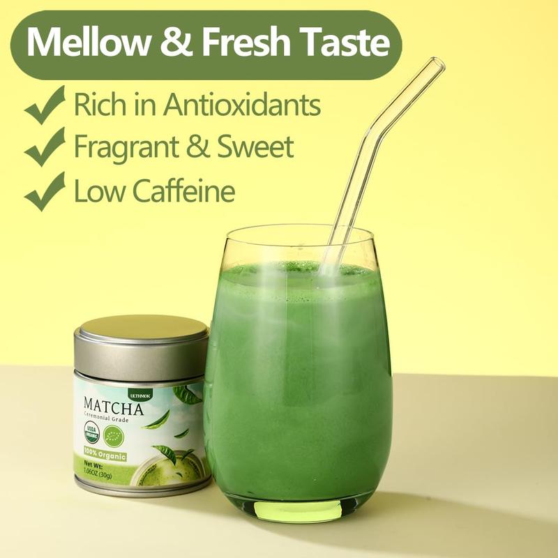 1.06oz Organic Matcha Green Tea Powder Natural & No Additives GMO Free Beverage Mixed Drinks