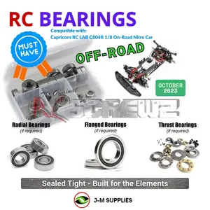 RCScrewZ Rubber Shielded Bearings cap013r for Capricorn RC LAB C804R 1/8 On-Road Nitro Car | RCX