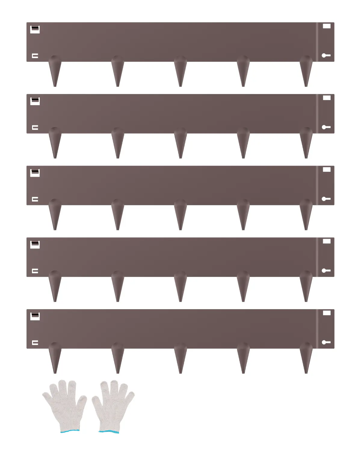 【SummerFinds】VEVOR Steel Landscape Edging, 5 Packs 39 x 5 in Rust-Resistant Metal Landscape Edging, Bendable Garden Edging Border, Heavy Duty Lawn Edging, Easy-to-Install, Flower Bed Yard Pathway Divider Brown