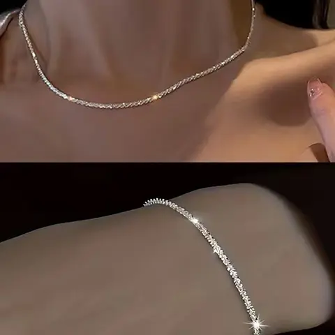 Elegant Starry Sky Necklace and Bracelet Set, Fashion Jewelry Set, Matching Jewelry Set, Perfect Daily Wear Jewelry, Stylish Accessory for Women, Trendy Gift Idea, Jewellery Gift Set