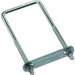 212 MAIN Zinc Plated Square U-Bolt Set, 0.375x4x3 in., Includes Hex Cap Screws and Hex Nuts for Sailing, Water Sports