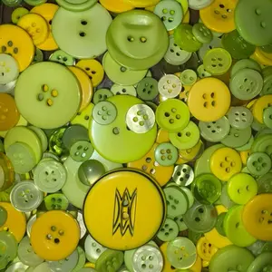 Sunny Citrus Button Bead Mix - Assorted Colors for Crafting and Sewing Projects