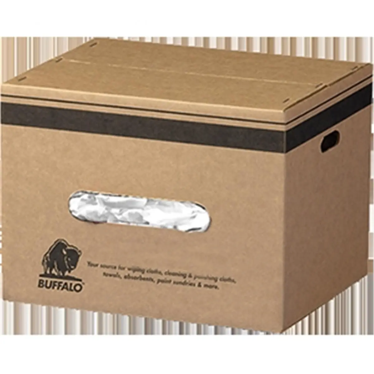 212 MAIN Recycled White Cloth Rags - 25 lbs, Lightweight, Boxed Wipe Clean Cloths (Buffalo Industries 10524), Box