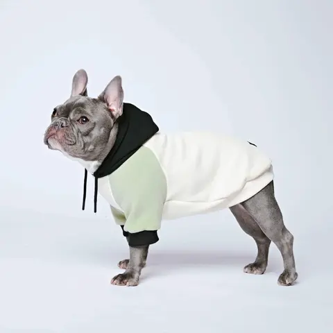 Spark Paws Color Block Dog Hoodie - Dog Sweater Sweatshirt Clothes for Large Dogs Puppy | Warm Fleece-Lined Outfit, 4-Way Stretch, Sizes Small to 5XL, Fit Tested on French Bulldog, Frenchie & Pitbull