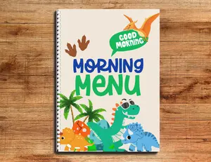 Dinosaur Themed Morning Menu for Preschoolers and Homeschoolers