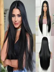 Women's Long Straight Hair Wig, High Temperature Fiber Material, Suitable for Daily Wear & Cosplay Events, Perfect Party Accessory