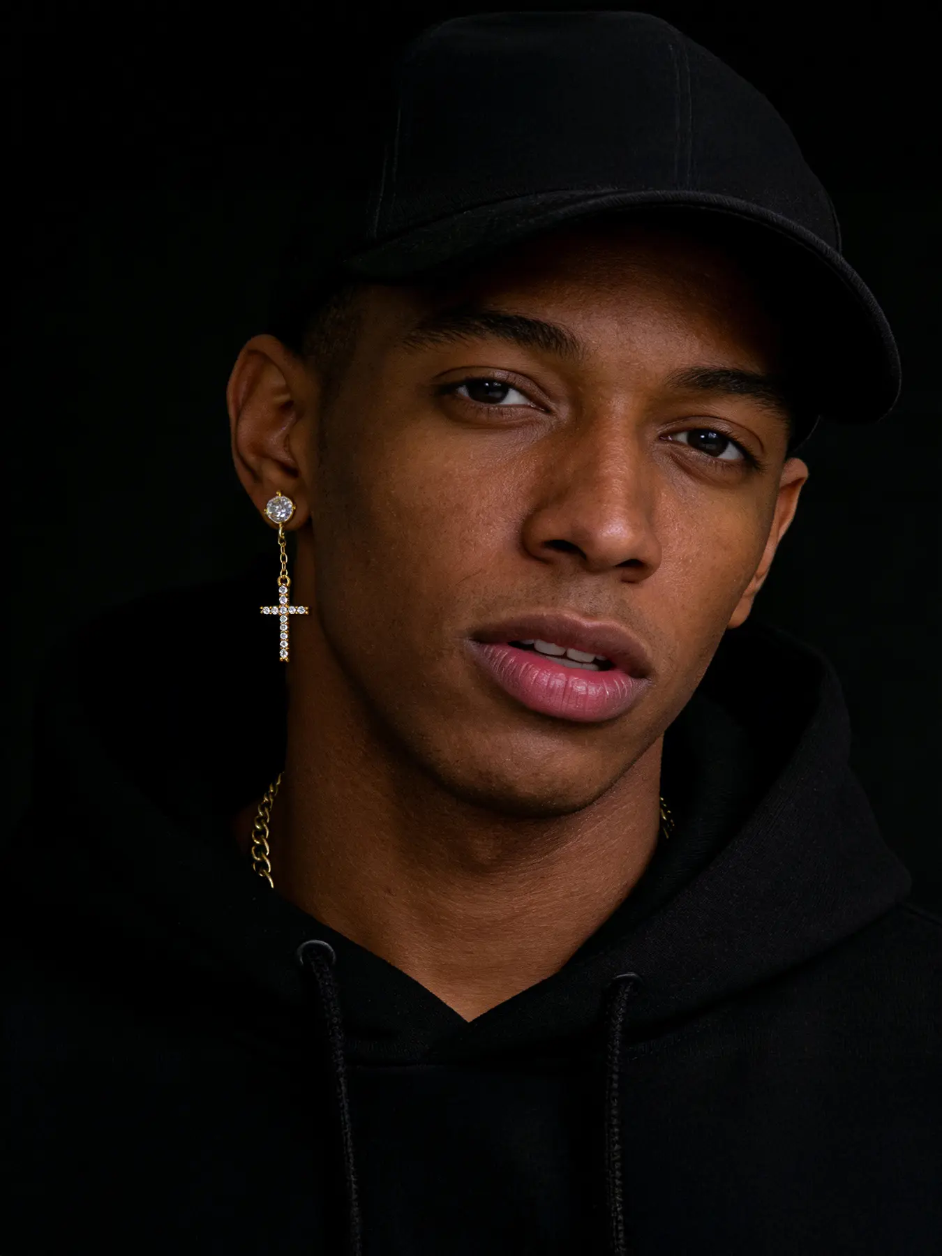 ICED CHICS Cross Zircon earrings, hip-hop Zircon earrings and accessories, Studded Cross Earrings, Trendy Jewelry, unisex, street casual style, birthday gifts, Valentine's Day gifts, New Year gifts