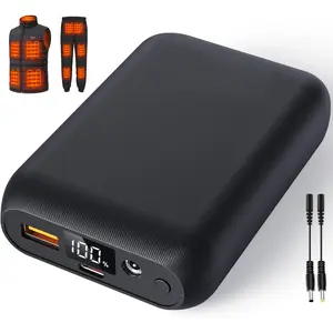 16000mAh 7.4V 5V Heated Vest Battery Pack, Battery Pack for Heated Vest Compatible with, for TODWARM, for Weamest, Rechargeable Power Bank with LED for Arris, for OCQOCQ, for Wulcea