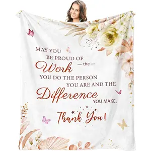 Appreciation Gifts, Employee Gifts for Women, Thank You/Appreciation Gift for Women Coworkers, Birthday Presents for Employees from Boss, Team Gift Ideas for Employees Throw Blanket 60"x50"