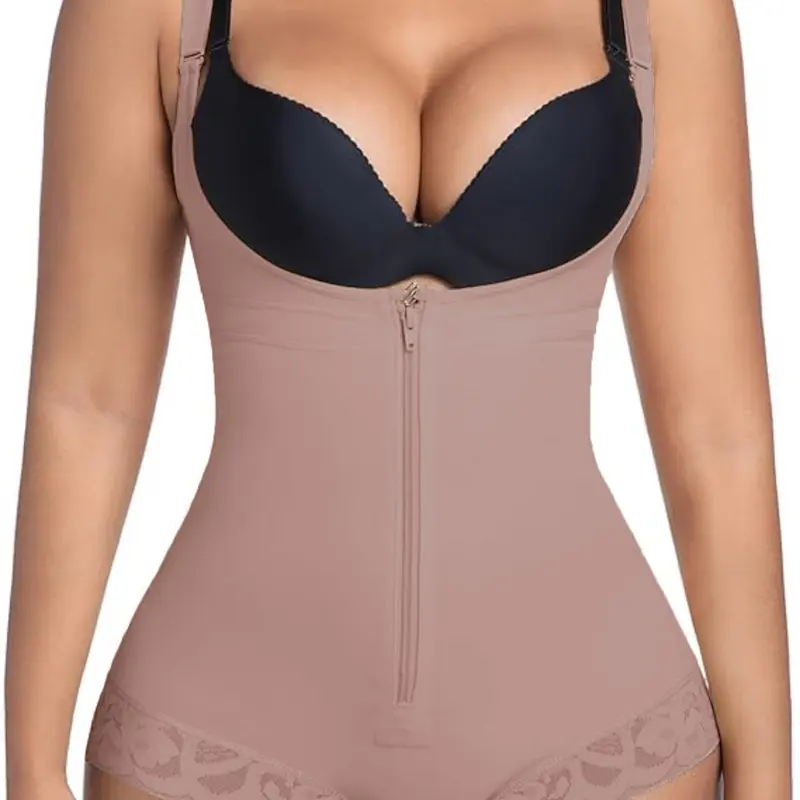 SY Fajas Colombian Compression Shapewear for Women, Seamless Tummy Control Body Shaper, Zipper Backless Open Bust Bodysuit, Waist Trainer, Underwear, Womenswear, Suitable for Various Occasions