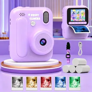 Kids Instant Print Camera, Dual 1080P HD, 1300mah Battery, 2 Printing Modes, 8x Zoom, Perfect Gift for Ages 3-12 Boys & Girls