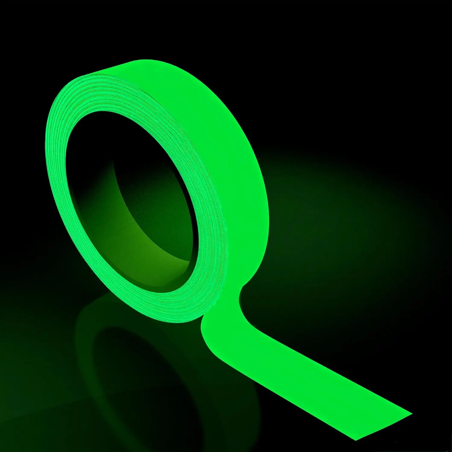 SWRT 33FT Glow in the Dark Tape, Waterproof Fluorescent Adhesive Tape for Stairs, Walls, Decorations