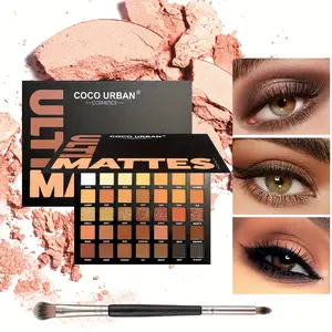 Coco Urban 35-Color Eyeshadow Palette Highly Pigmented Matte Finish 12HR Wear Cruelty-Free Makeup Cosmetic with Pure Pigment Powder