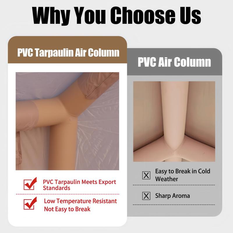 [Bellemave]Inflatable Tent With Pump,Glamping Tents For 4-6 Person, Easy Setup 4 Season Waterproof Outdoor Tent,Waterproof Luxury Glamping Tent with 12 Mesh Window