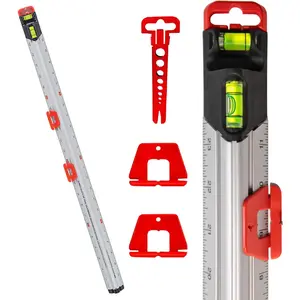 313 - Ultimate Home-Improvement Tool - With Level and Ruler - Features Sliding Markers and Knife Guide - Includes Nail Gripper and Drill Bit Gauge - 24 Inch