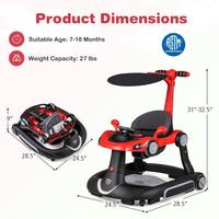 Red + Black, 7-in-1 with Handle, Rocker Combo