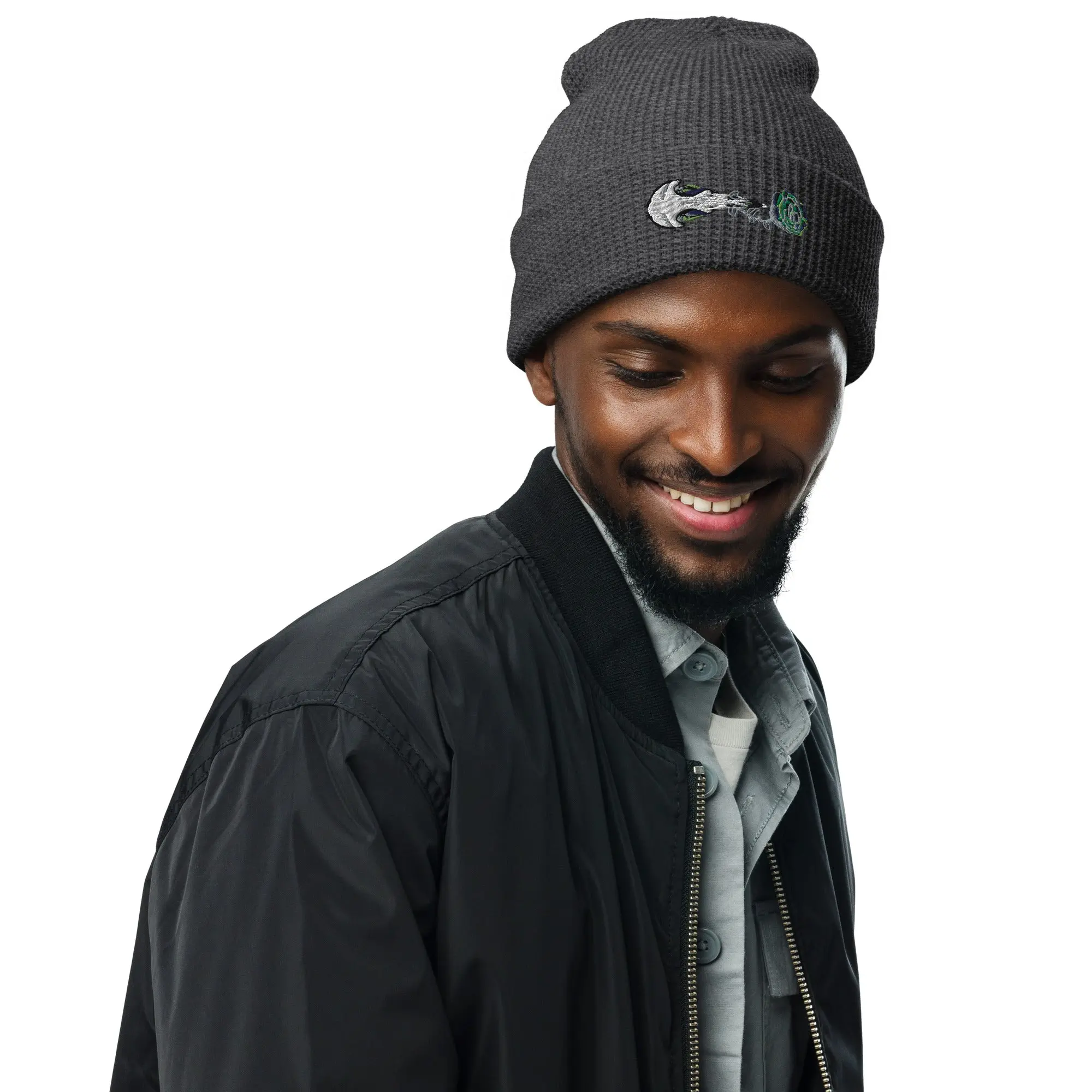 Raven AntiCorona Waffle Beanie