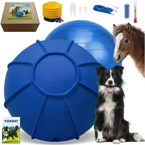Herding Ball Toy for Dogs and Horses, 25" Thickened Durable Herding Ball Set for Australian Shepherd, Interactive Dog Training Toys for Large Breeds Outdoor Play and Exercise Agility (Blue,L)
