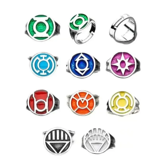 Anime-Themed Glow-In-The-Dark Multicolored Fashion Decorative Ring, Suitable for Cosplay Costume Jewelry Accessory