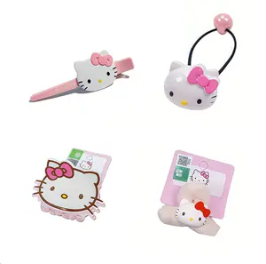 Sanrio Hello Kitty 4-Piece Hair Accessory Set Adorable Versatile for Fans Perfect for Special Occasions & Everyday Style Complete Your Look with Cute Charming Accessories