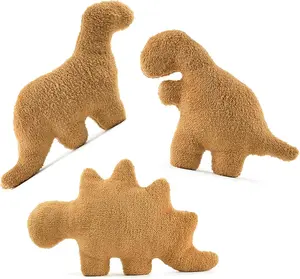 Ester gift-3-Pack Dino Nugget Pillow Set – Funny Chicken Nugget Plushie, Dinosaur Throw Pillow for Kids Room Decor, Birthday Gift for Teens, Kids