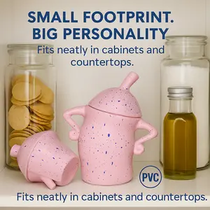 Canister With Attitude，Large Ceramics Jar With Lid,Cute Sassy Tea Pot Storage Canister With Airtight Lid Fun Food Storage Jar Stylish Teapot, For Coffee Tea Sugar Spices And More