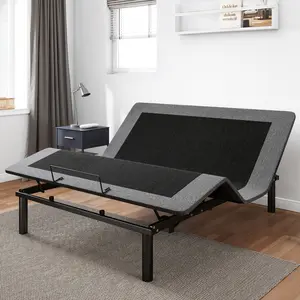 GOLDORO Queen Size Adjustable Bed Frame Electric Base with Wireless Remote Control Whisper Quiet Motor Independent Incline Fabric Covered for Optimal Sleep